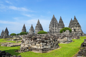 Indonesia, Yogyakarta, April 14, 2024: Prambanan temple Hindu, UNESCO world heritage