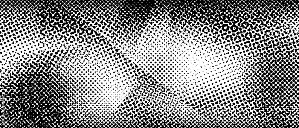 Poster halftone grunge texture. distorted rough dirty scratch textured background. dotted glitch punk wallp