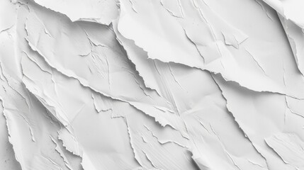 Fragmented Reflections: A Torn Piece of Paper on a Crisp White Background, Unveiling Unfinished...
