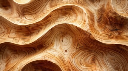 Close-up of wooden surface with undulating design