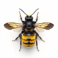 bee on white background