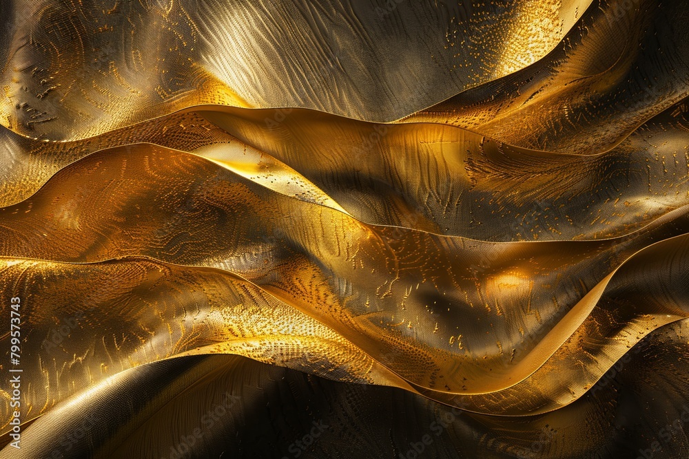 Wall mural Abstract, background, muslin, textile, elegant, dark, gold, christmas, brush strokes, metallic, accents, texture,