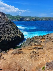 view of Angels Billabong in Nusa Penida, Indonesia.
