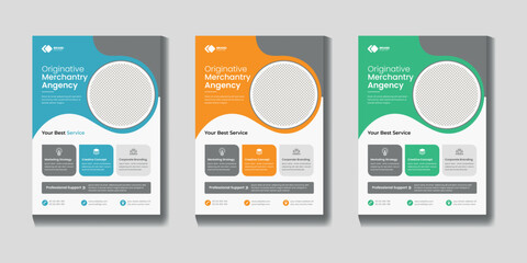 Creative modern colorful flyer book cover brochure poster template