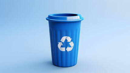 Trash can Recycle bin icon 3d