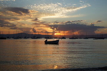 Fototapeta premium Por do Sol em Santo Antônio de Lisboa Florianópolis