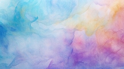 Watercolor background with a dreamlike wash of blue and pink tones merging gently.