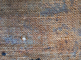 Close-up Texture of Aged Burlap Fabric
