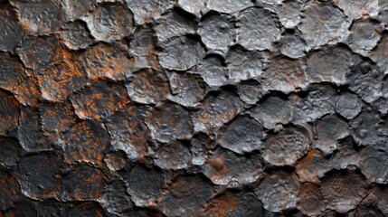 Obraz premium Tactile Wilderness: A Rough and Textured Dark Brown Surface, Akin to Untamed Earth