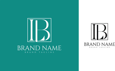Initial letters monogram LB logo, BL logo