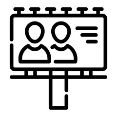 billboard outline icon