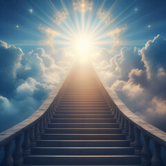 Meeting god light at end of tunnel stairway to heaven
