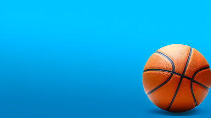 Fototapeta premium basketball on blue background