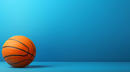 Obraz premium basketball on blue background