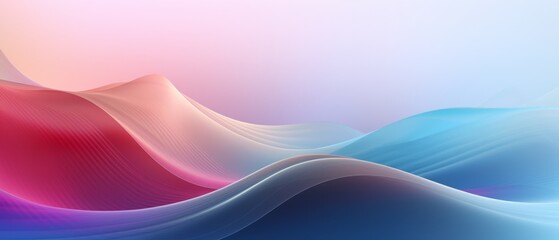Sound wave curves on a soft abstract gradient, blending music with digital art,