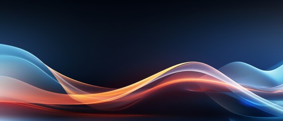 Fototapeta premium Technology-inspired abstract design with flowing digital waves, minimalist and modern,