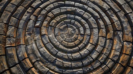 Concentric Circles, Cracks radiate outwards from a central point, like ripples in water