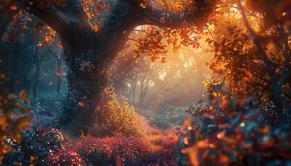 Capture a magical forest scene with a wide-angle lens