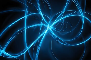 A blue and purple swirl of light with a dark background