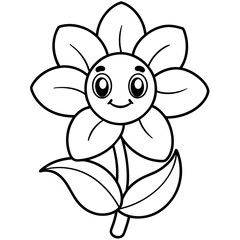 flower with a cartoon