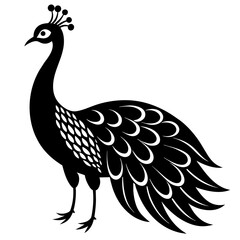 illustration of a peacock