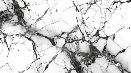 Fotobehang Elegant black veins across white marble texture © abangaboy