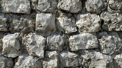 Rugged beauty of a stone wall texture