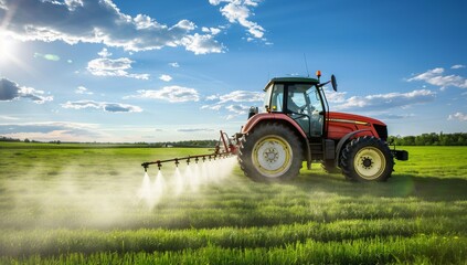 Fototapeta premium Tractor on the Field