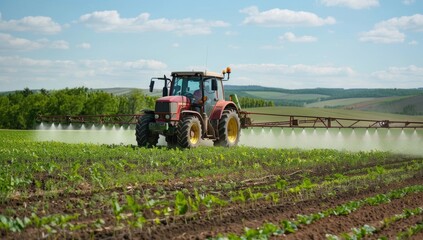 Obraz premium Tractor on the Field