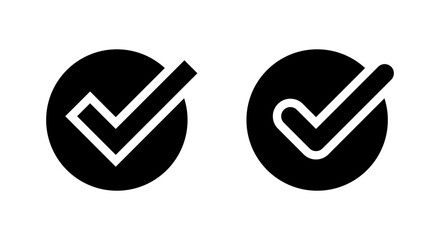 Check mark icon in generic style. Tick, checkmark sign symbol