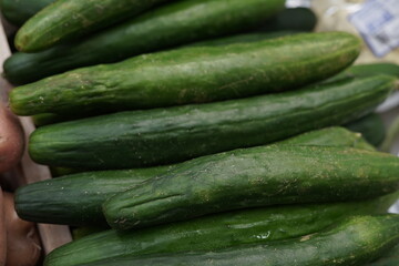 Green Cucumber and Vegetables from Sacolão market