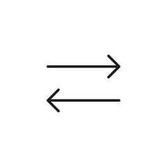 Transfer arrows vector icon. Left and right direction vector icon. Arrows illustration for web and app..eps