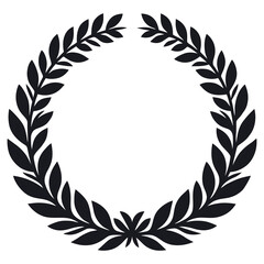 Laurel wreath circle frame