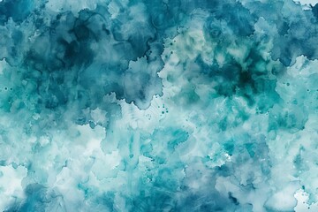 Watercolor wash background in soothing blues and greens, resembling a serene underwater scene