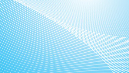 Blue oblique curved lines background vector image for backdrop or presentation