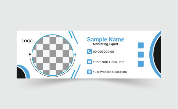 Creative Email Signature vector template Design.