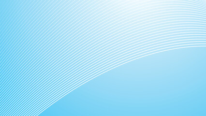 Blue oblique curved lines background vector image for backdrop or presentation