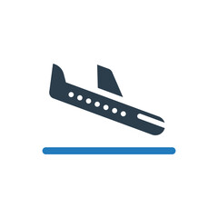Plane landing icon