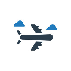 Airplane travel icon