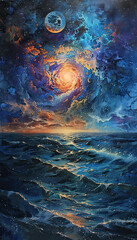 Obraz premium Cosmic Confluence Painting