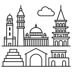 vector illustrations of famous Place Latest and Premium Vector Design and illustration