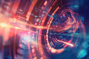 Obraz premium Abstract futuristic technology background..