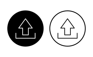 Upload icon set. load data symbol