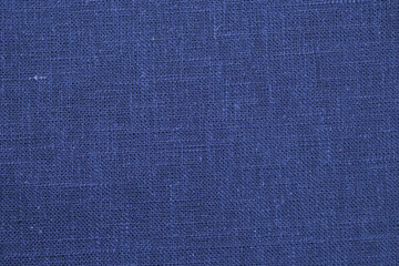 blue hemp viscose natural fabric cloth color, sackcloth rough texture of textile fashion abstract background