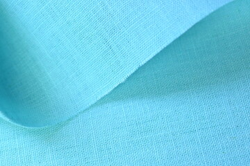 light blue hemp viscose natural fabric cloth color, sackcloth rough texture of textile fashion...