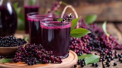 A rotating slideshow of elderberryfocused recipes providing inspiration for attendees to create their own versions of the elixirs at home. - obrazy, fototapety, plakaty