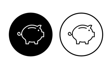 Piggy bank icon vector. piggy money icon