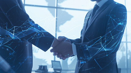 Professional Agreement: Businesspeople Handshake After Successful Interview