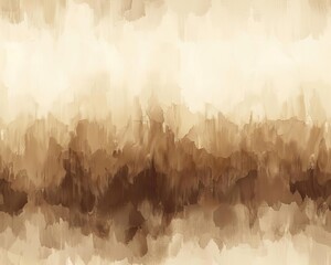 A sepia toned painting with a gradient from light to dark of a forest from the underbrush looking up at the sky. - obrazy, fototapety, plakaty