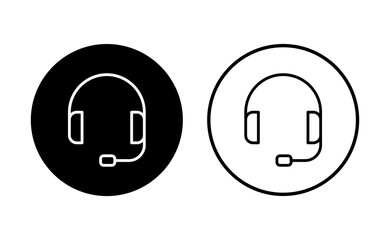 Headphone icon set. Headvector icon symbols